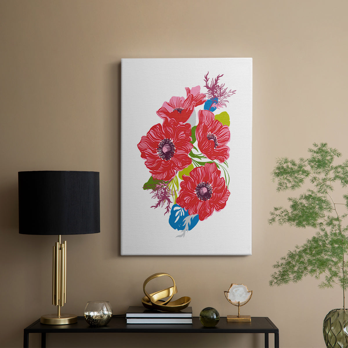 Brilliant Poppies I - Canvas Art Print