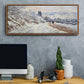 The Road to Vétheuil, Snow Effect, 1879 - Floater Framed Canvas Print