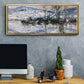 The Seine at Port Villez, Snow Effect, 1885 - Floater Framed Canvas Print