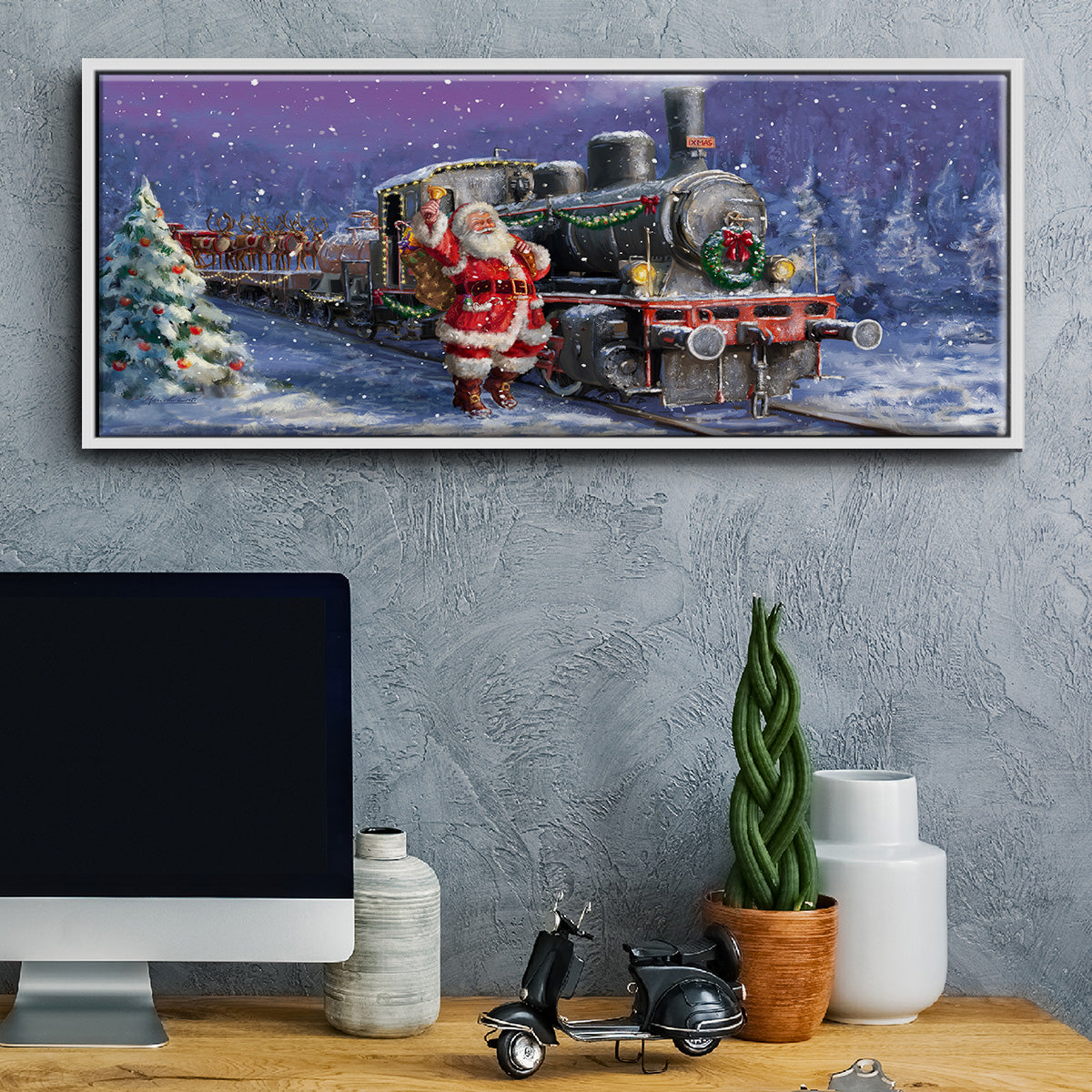 All Aboard - Floater Framed Canvas Print