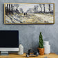 The Road, Effect of Snow at Sunset, 1869 - Floater Framed Canvas Print