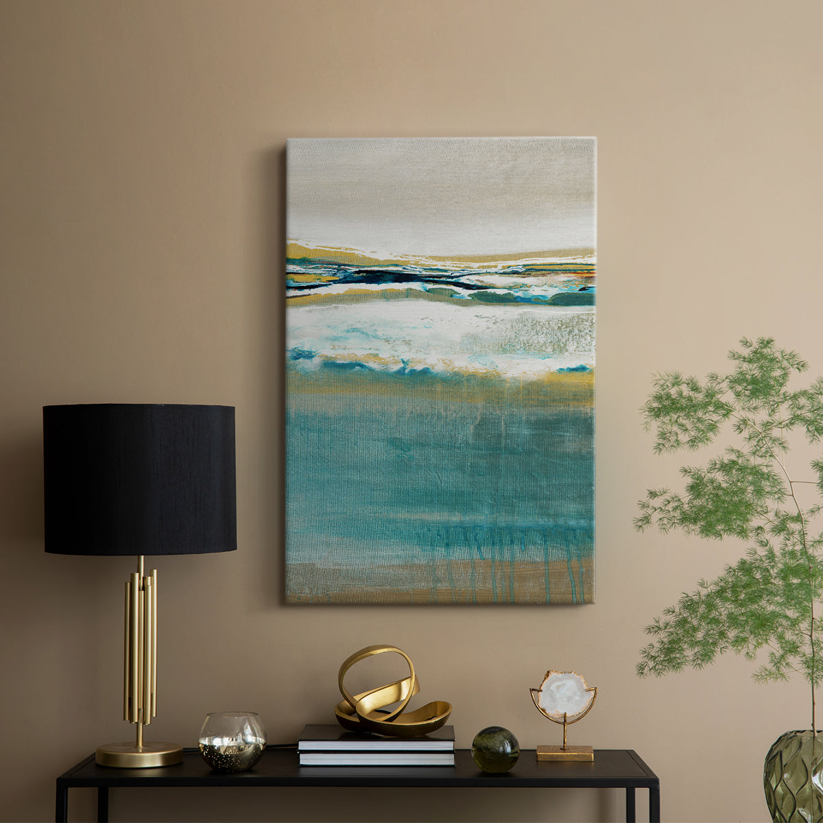 Aqua Quartz V2 - Canvas Art Print