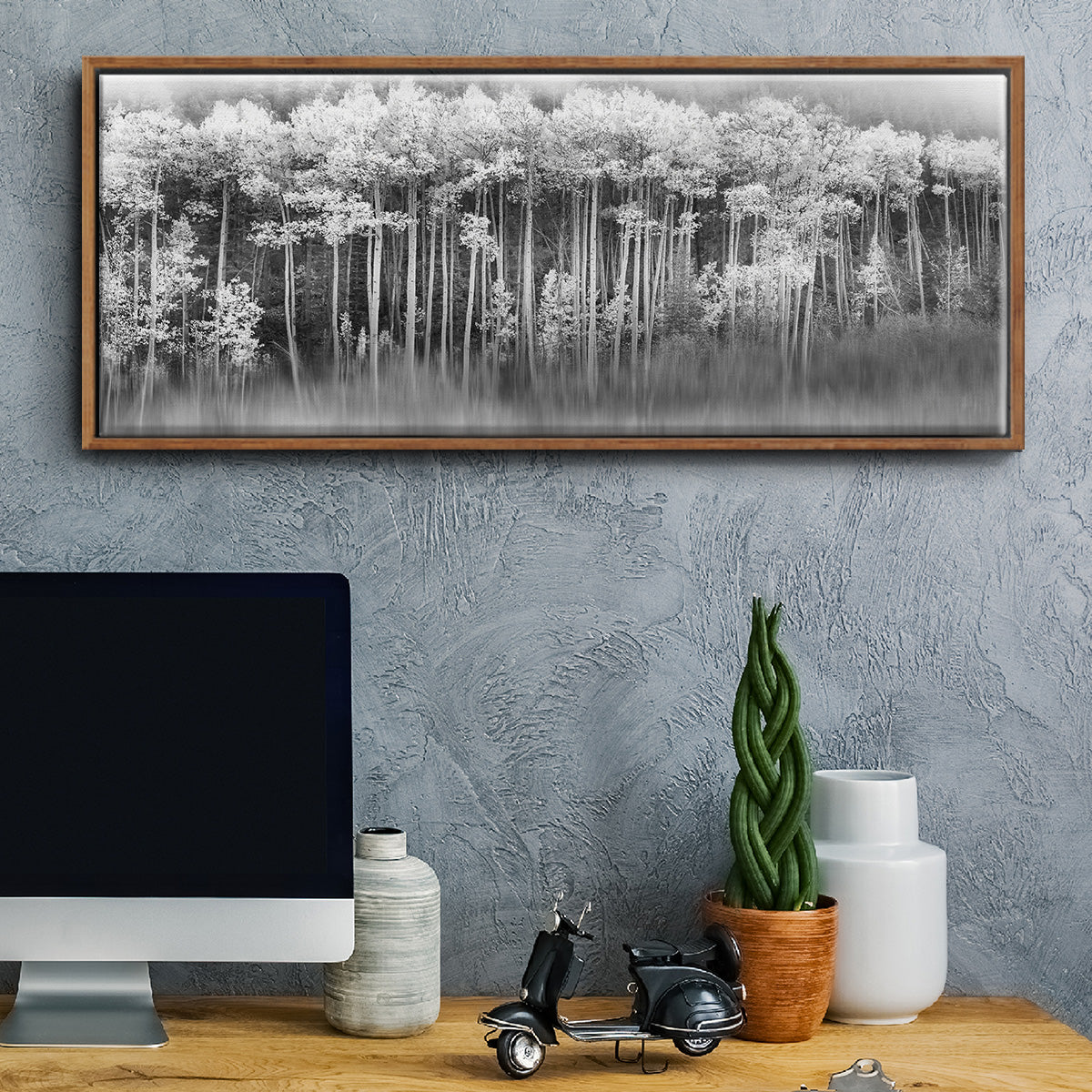 Dreamy Aspen - Floater Framed Canvas Print