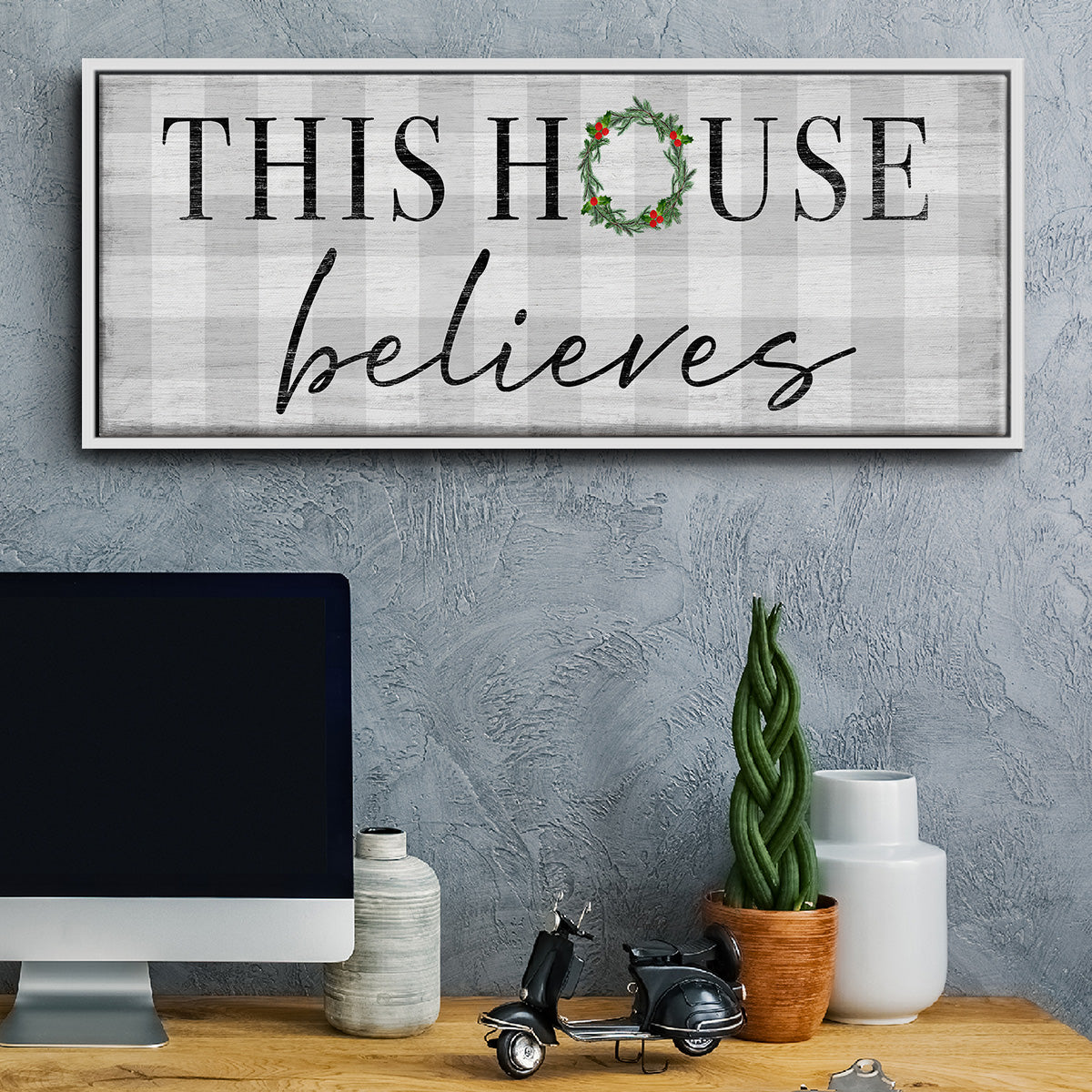 This House Believes - Floater Framed Canvas Print