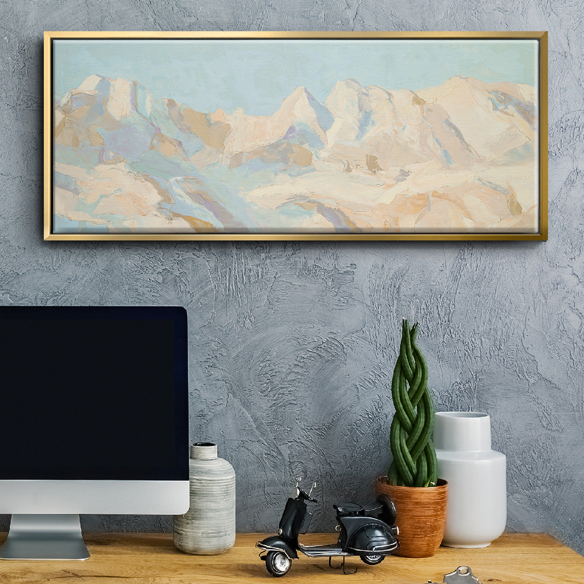 Mountain Scape - Floater Framed Canvas Print
