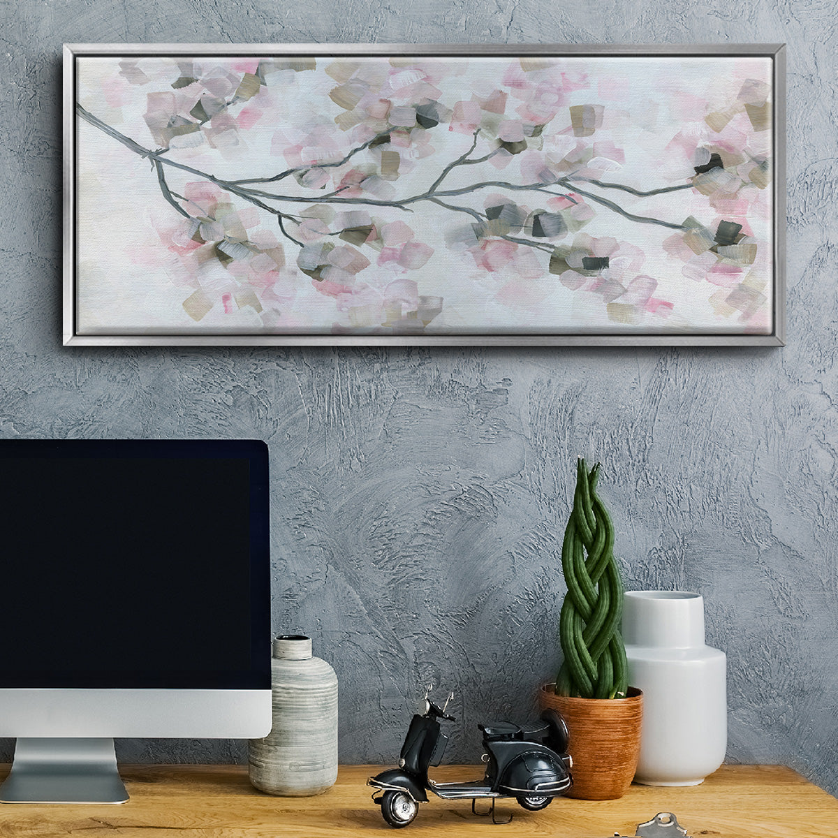 Cherry Blossoms - Floater Framed Canvas Print