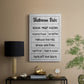 Simple Bathroom Rules - Canvas Art Print