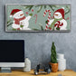 Peppermint Snowman Collection D - Floater Framed Canvas Print