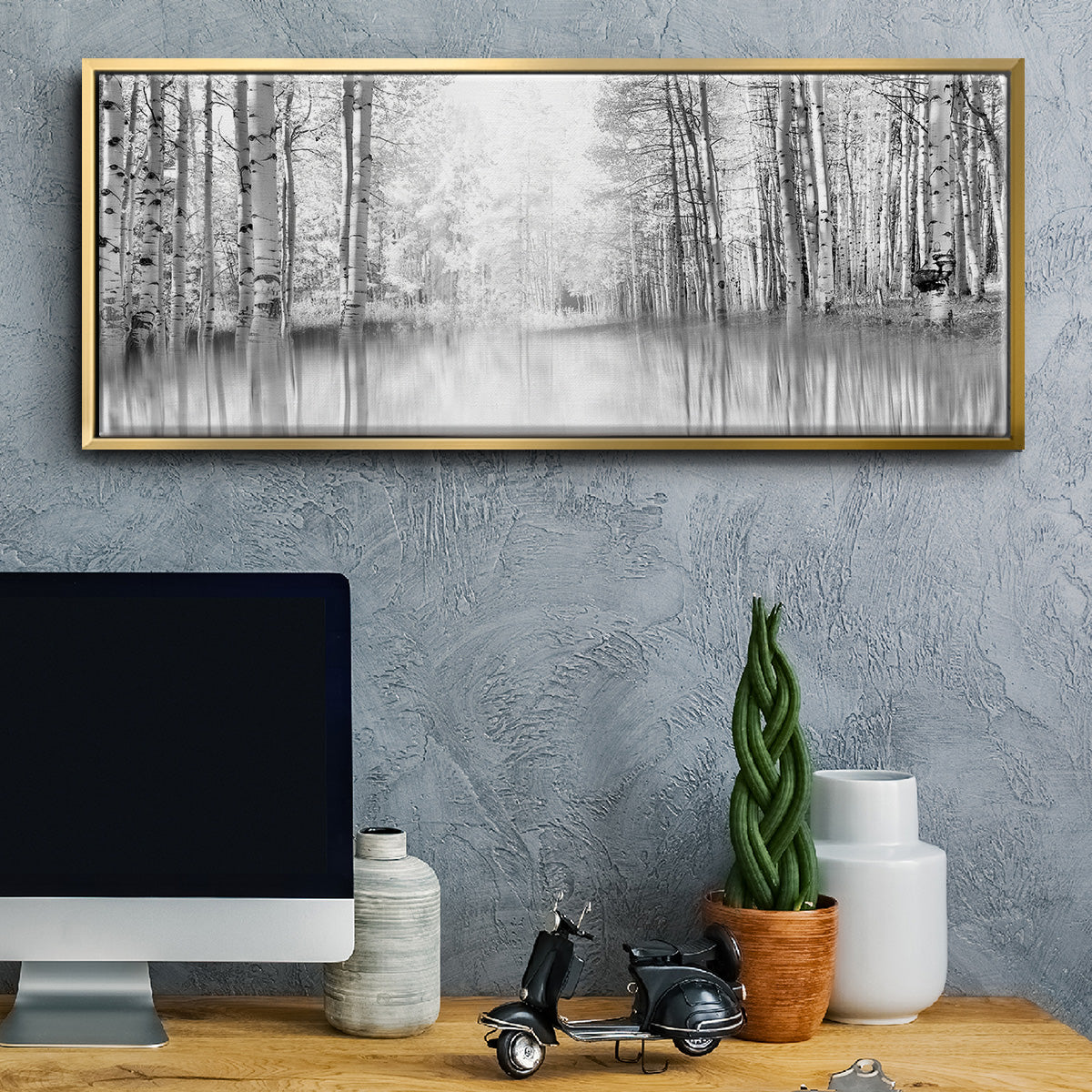 Aspen Reflection - Floater Framed Canvas Print