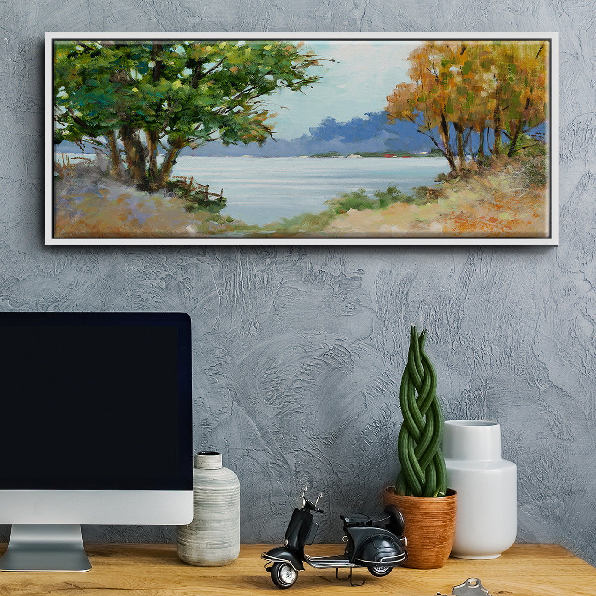 Fall Day - Floater Framed Canvas Print