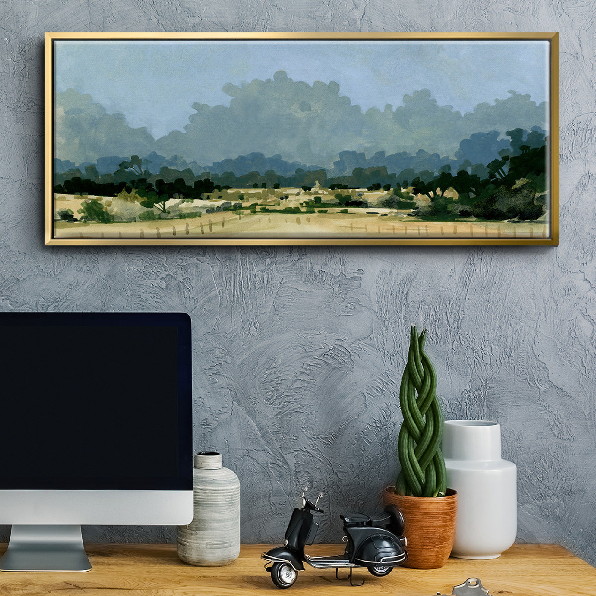 Wild Farmland I - Floater Framed Canvas Print