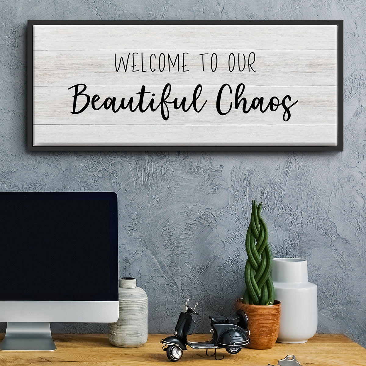 Beautiful Chaos - Floater Framed Canvas Print