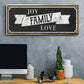Joy Family Love - Floater Framed Canvas Print