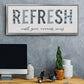 Refresh - Floater Framed Canvas Print