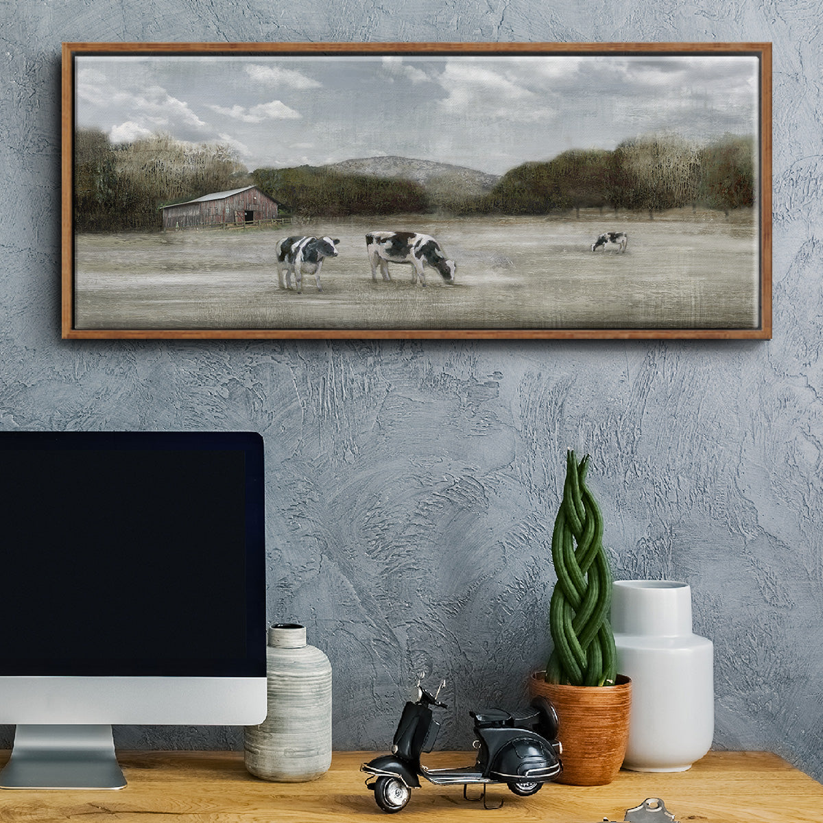 Country Satisfaction - Floater Framed Canvas Print