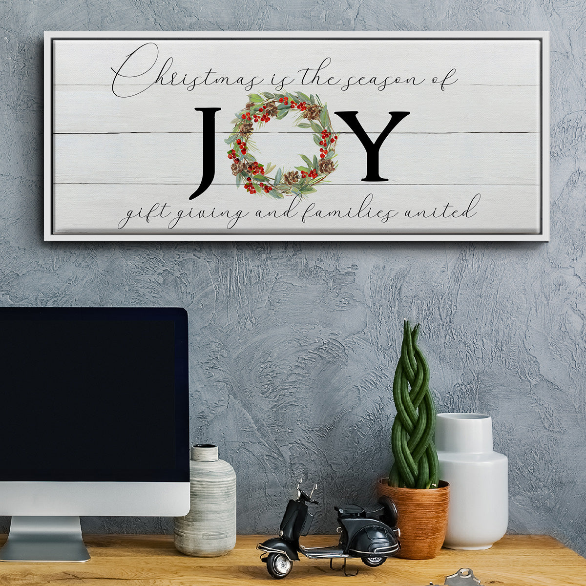 Season of Joy - Floater Framed Canvas Print