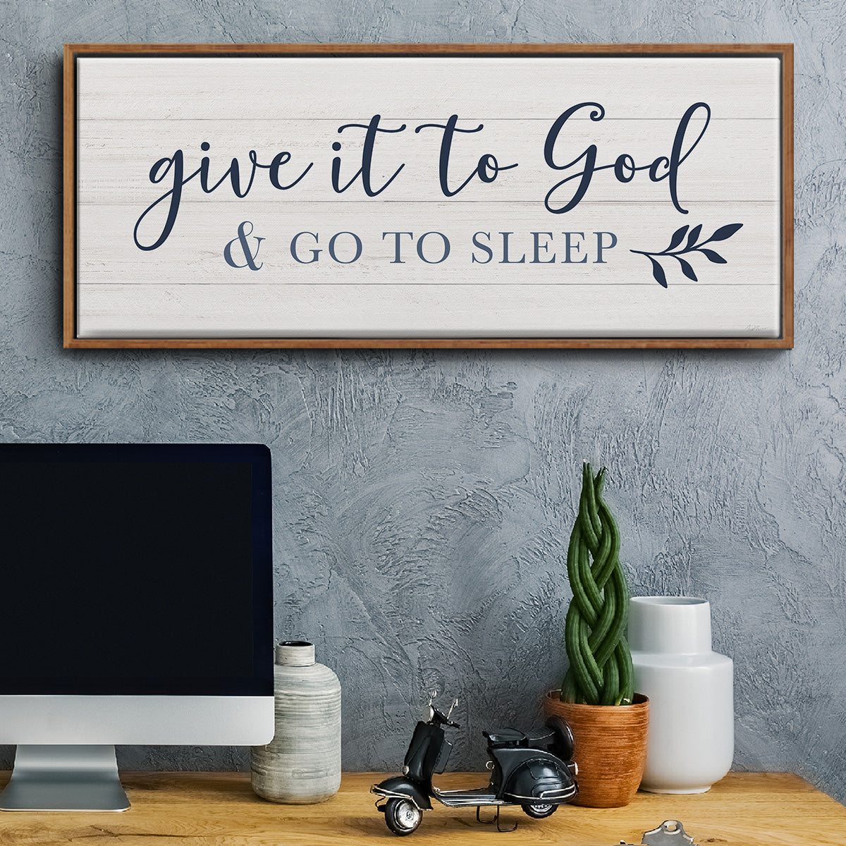 Give It To God - Floater Framed Canvas Print
