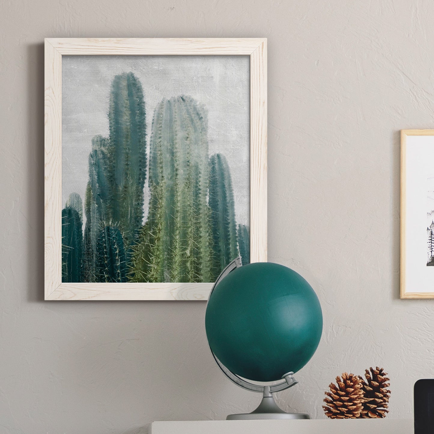 Aruba Cacti II - Barnwood Framed Canvas Print