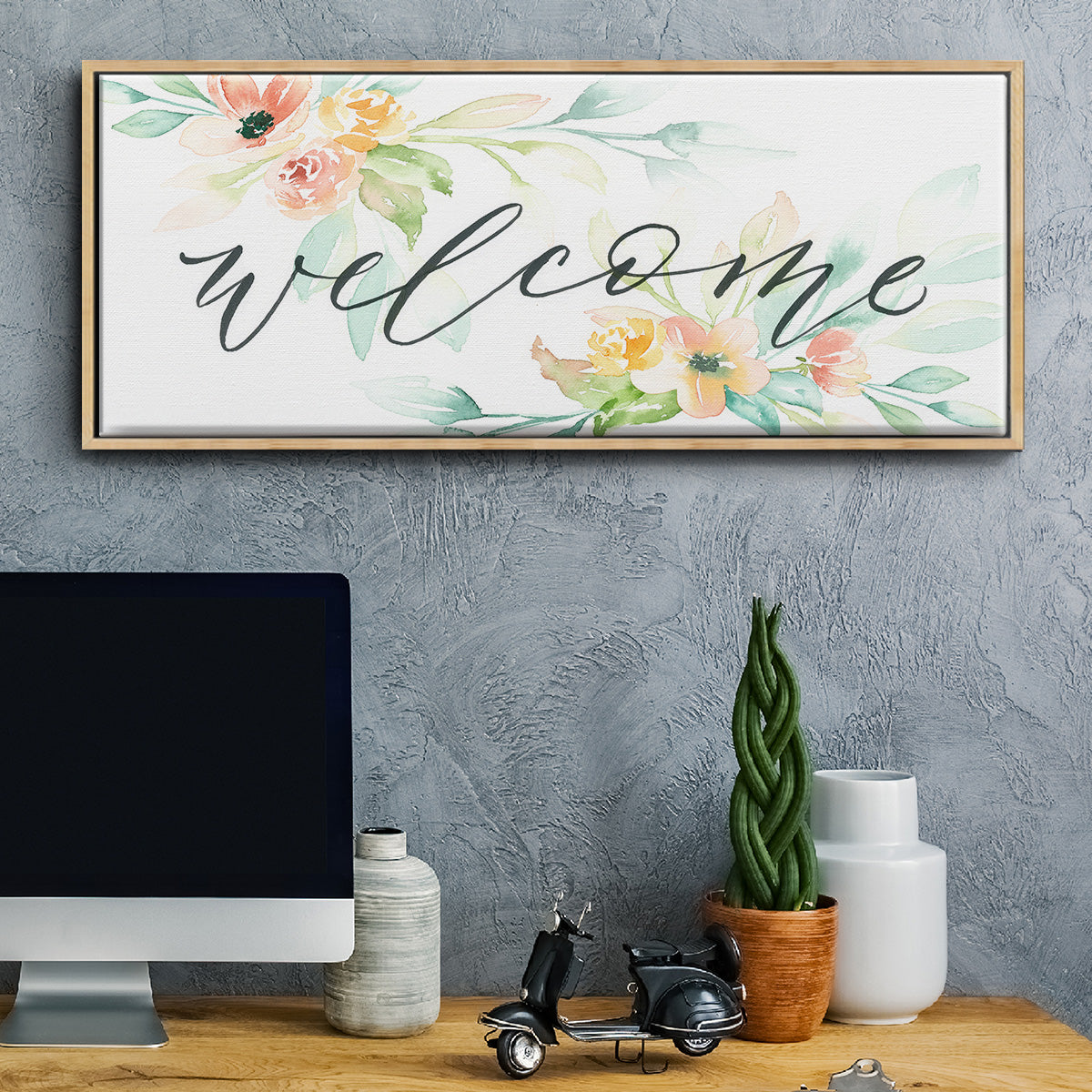 Welcome - Floater Framed Canvas Print