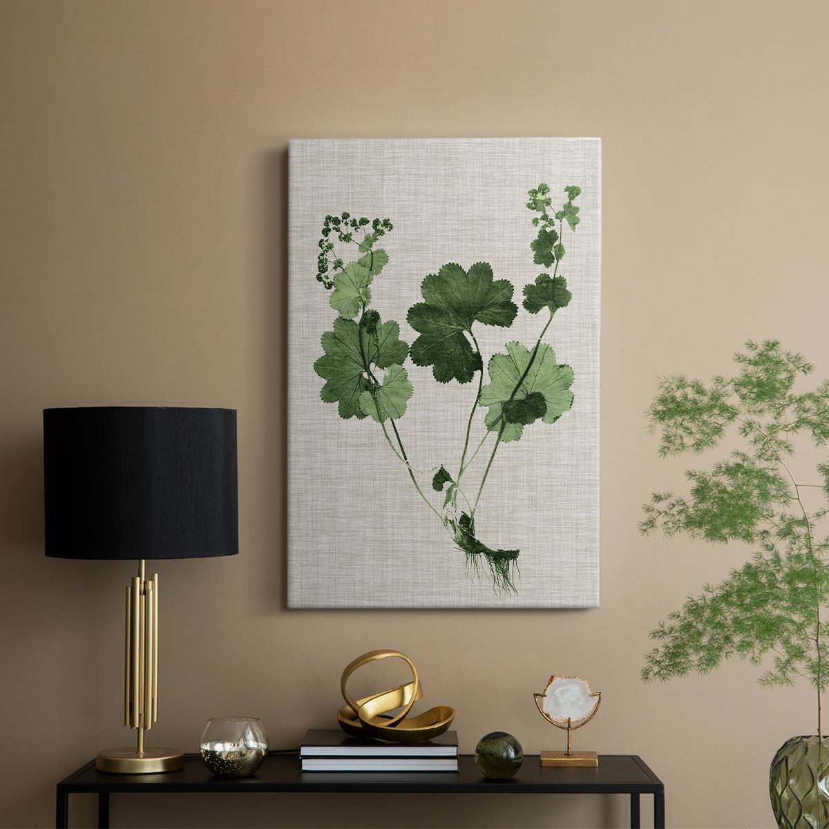 Forest Foliage on Linen I - Canvas Art Print
