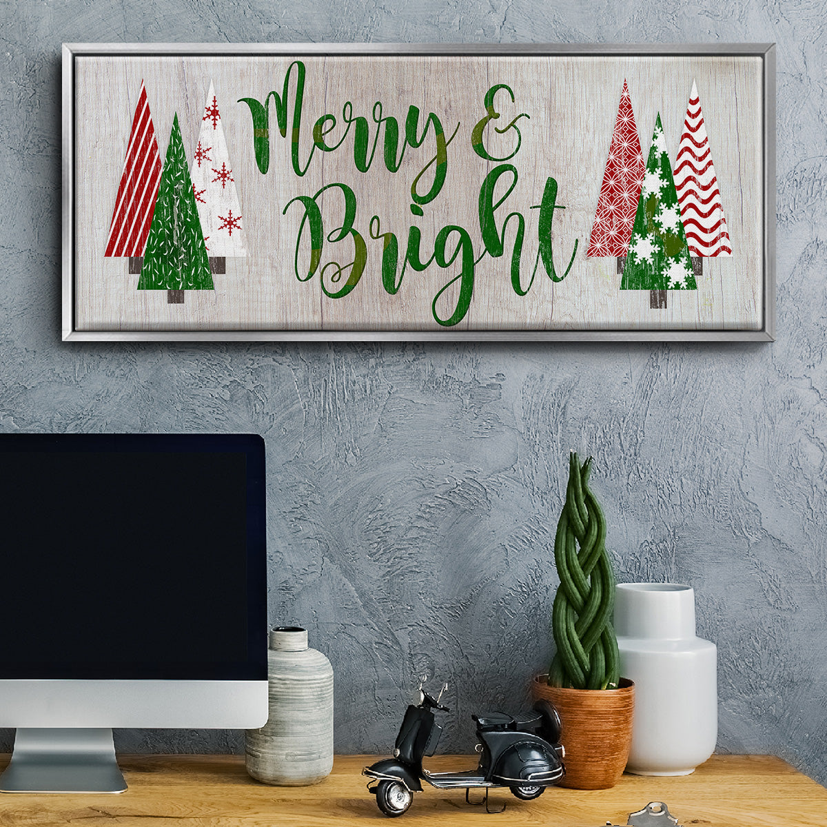 Merry & Bright - Floater Framed Canvas Print