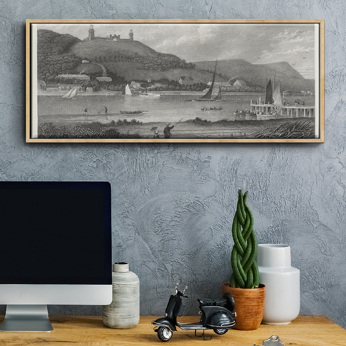 The Highlands of the Neversink - Floater Framed Canvas Print