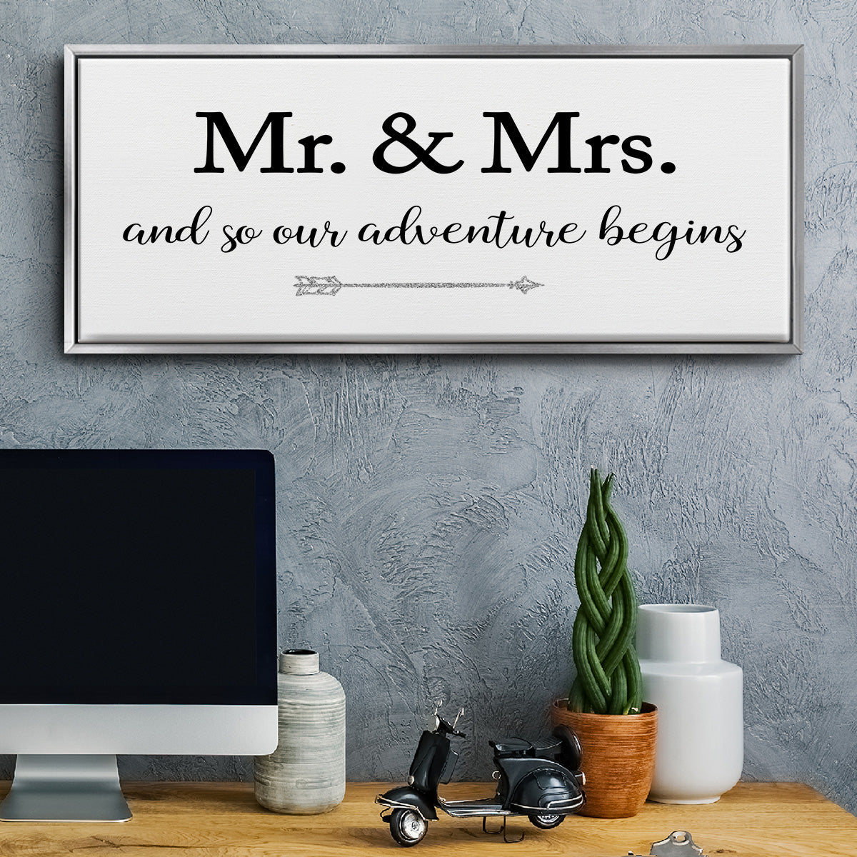 Mr. and Mrs. - Floater Framed Canvas Print