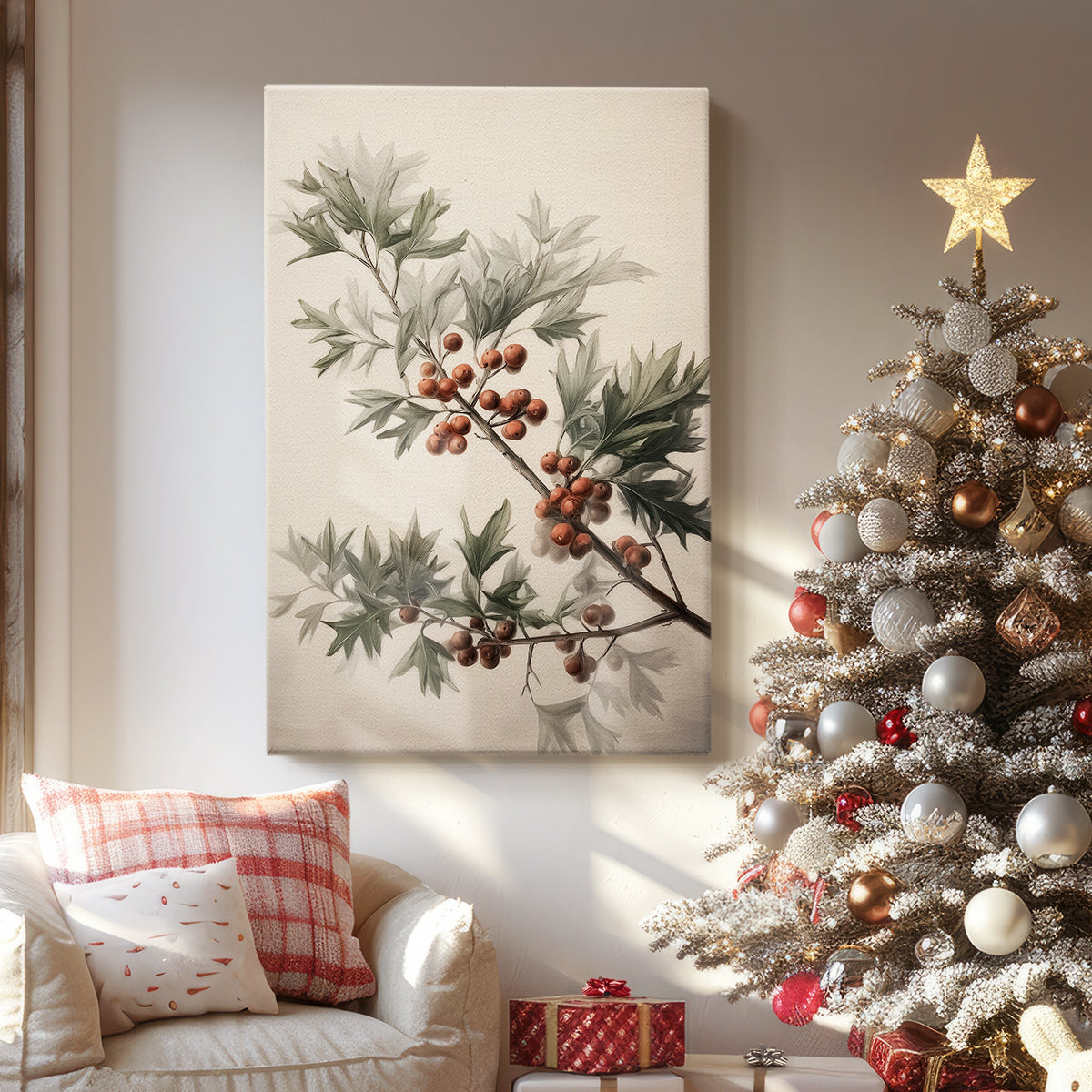 Golden Snow at Eve - Canvas Art Print