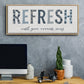 Refresh - Floater Framed Canvas Print