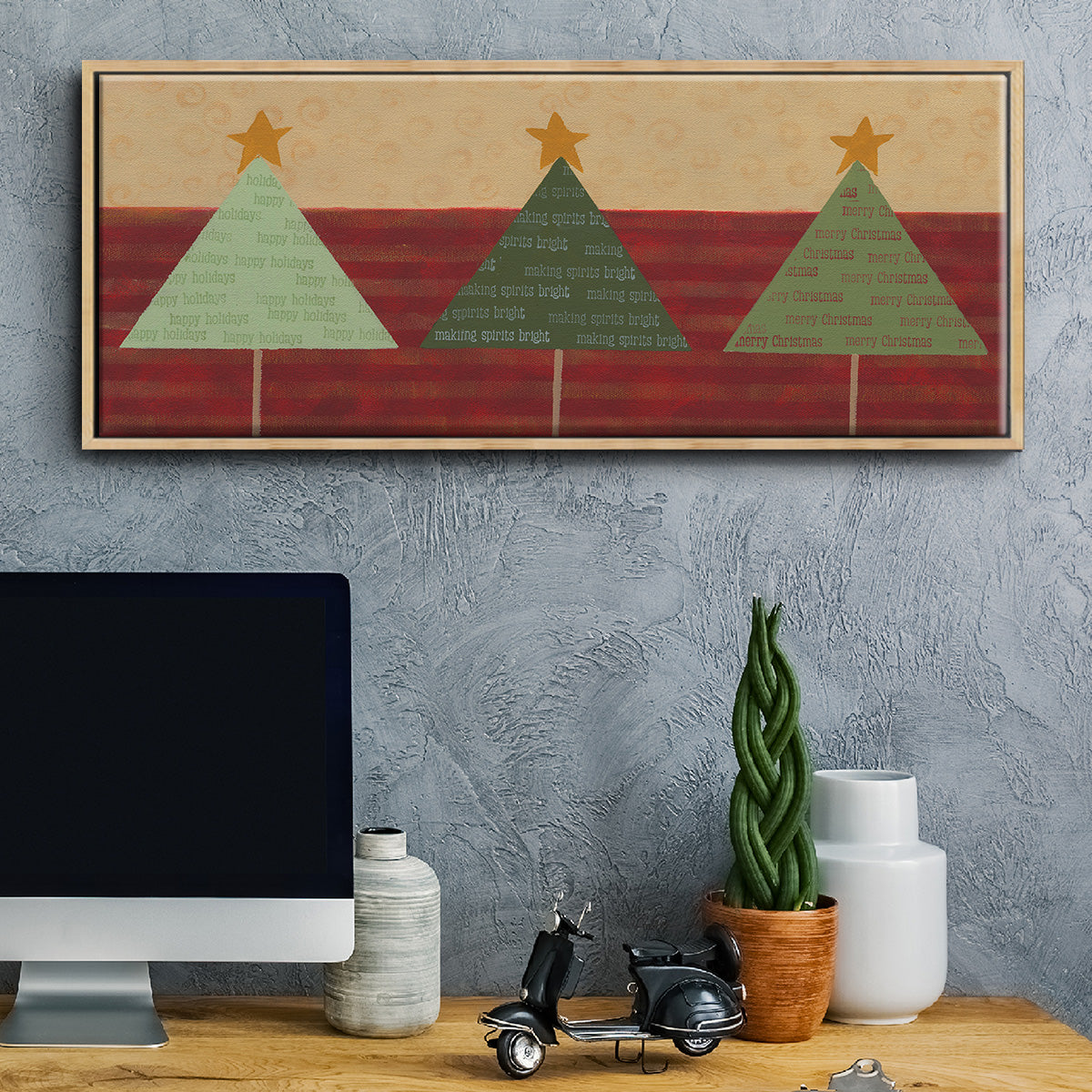 Merry Messages - Floater Framed Canvas Print