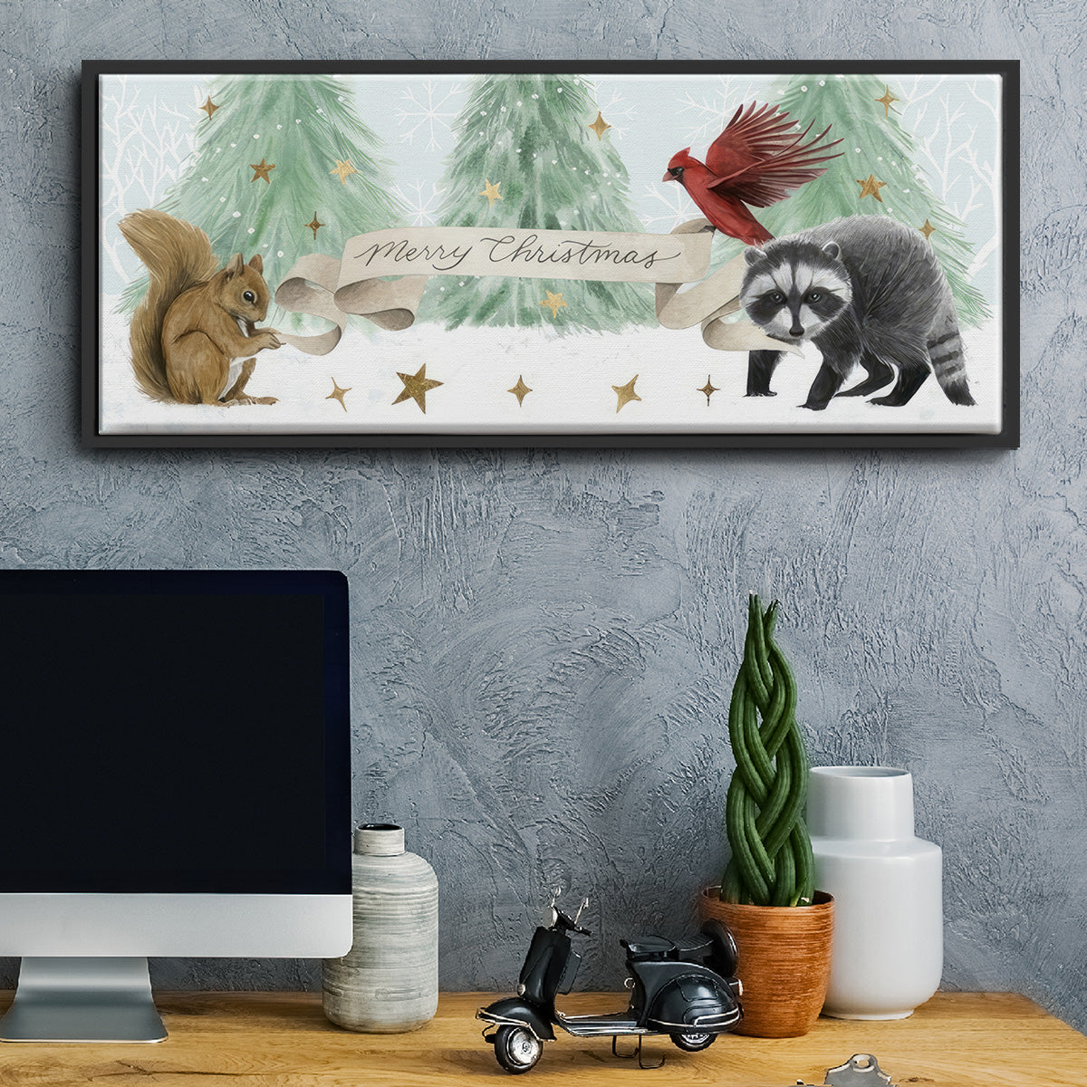 Christmas in the Forest Collection D - Floater Framed Canvas Print
