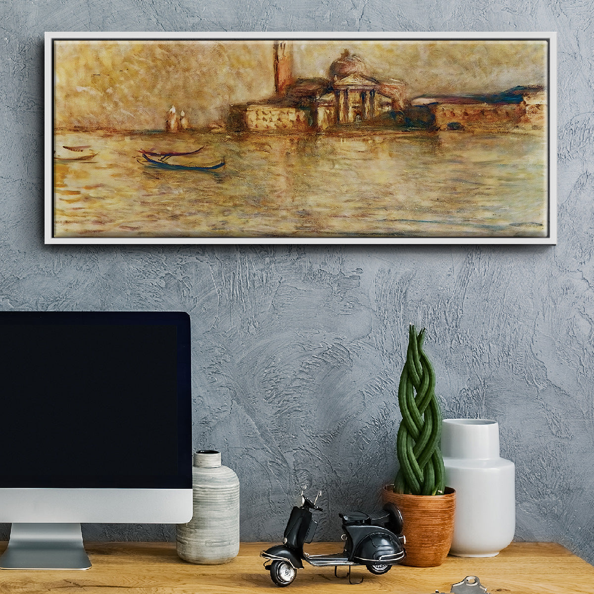 Venice, San Giorgio Maggiore, 1908 - Floater Framed Canvas Print