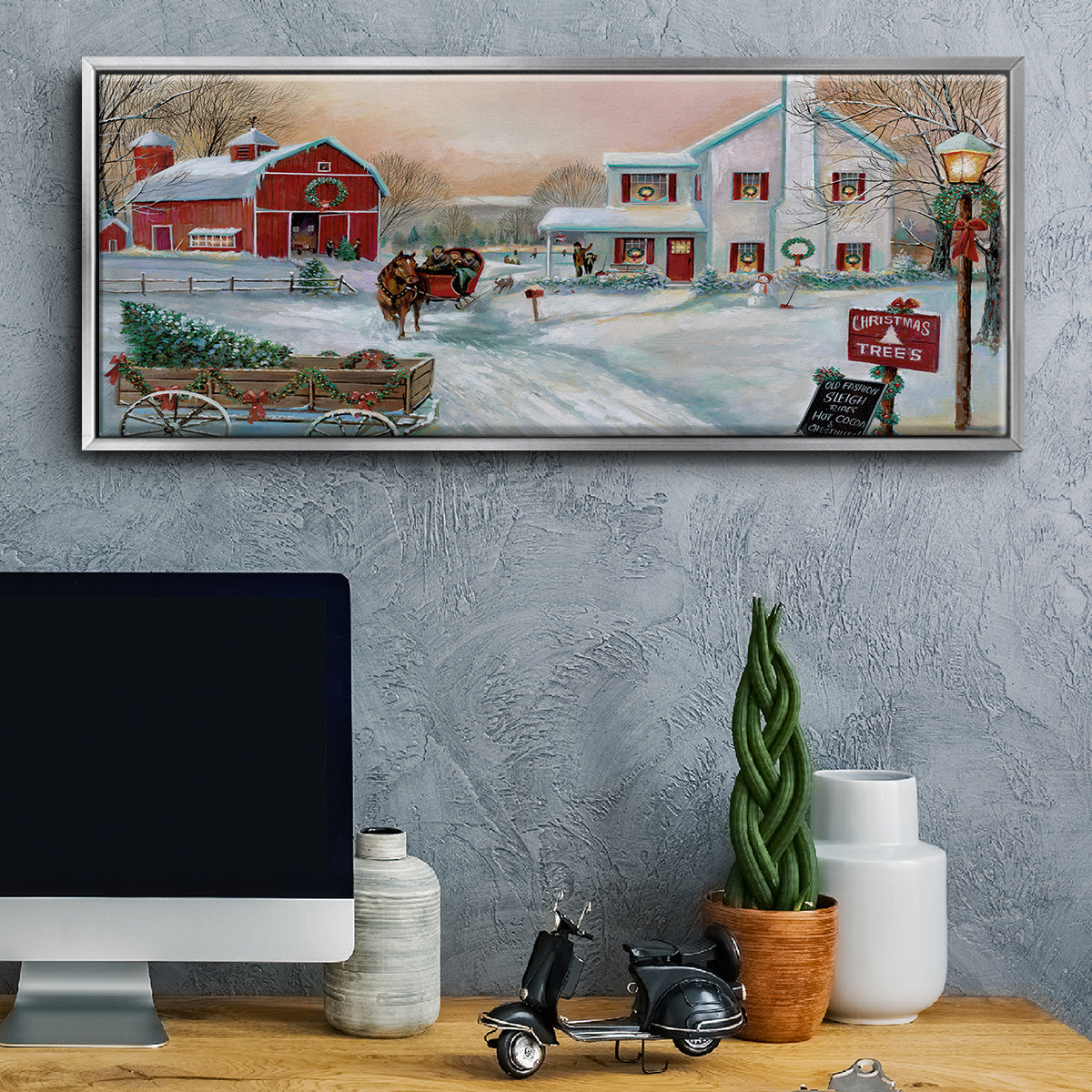 Christmas Tree Farm - Floater Framed Canvas Print