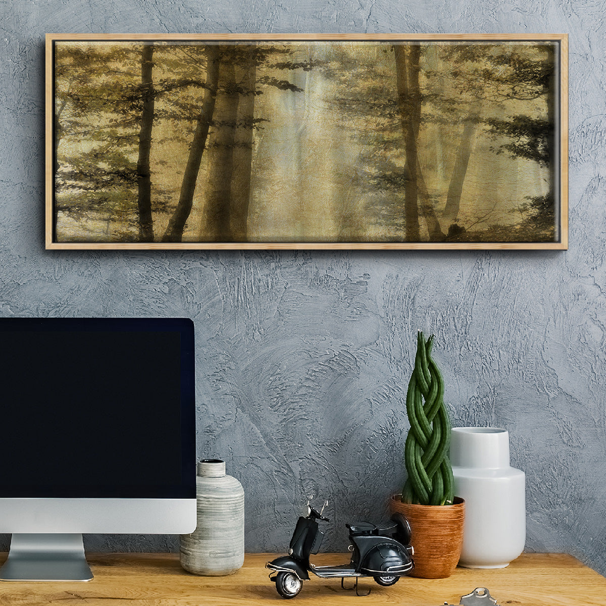 Golden Magic - Floater Framed Canvas Print