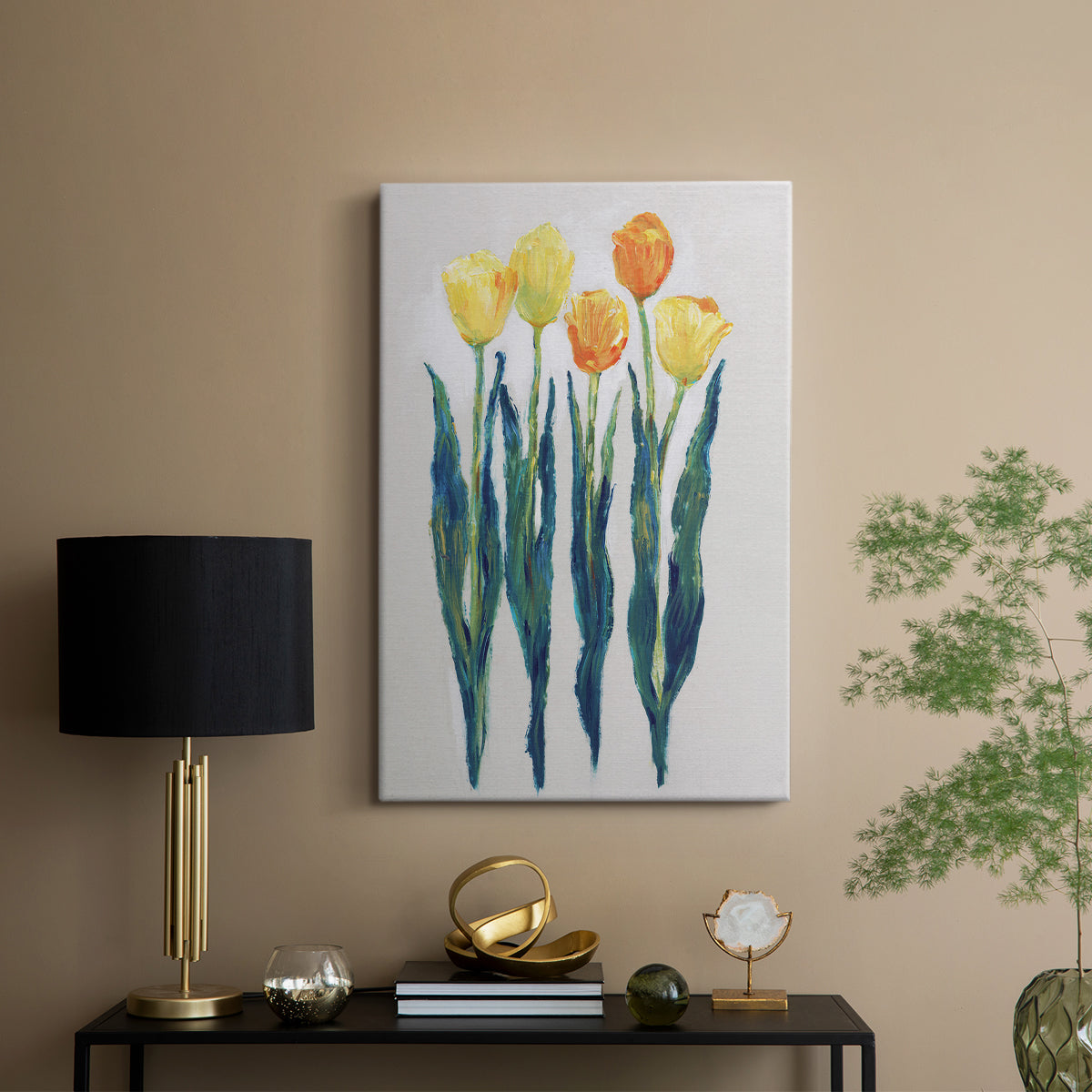 Tulips in a Row II - Canvas Art Print