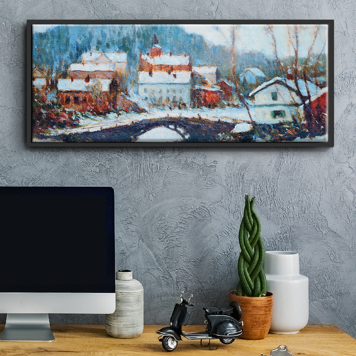 Sandviken, Norway 2, 1895 - Floater Framed Canvas Print