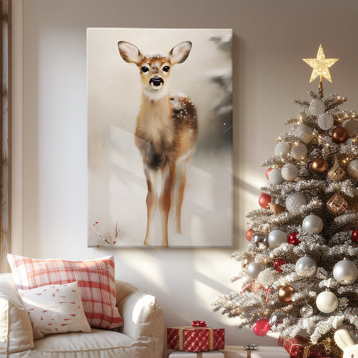Tinsel-Gold Night at Night - Canvas Art Print