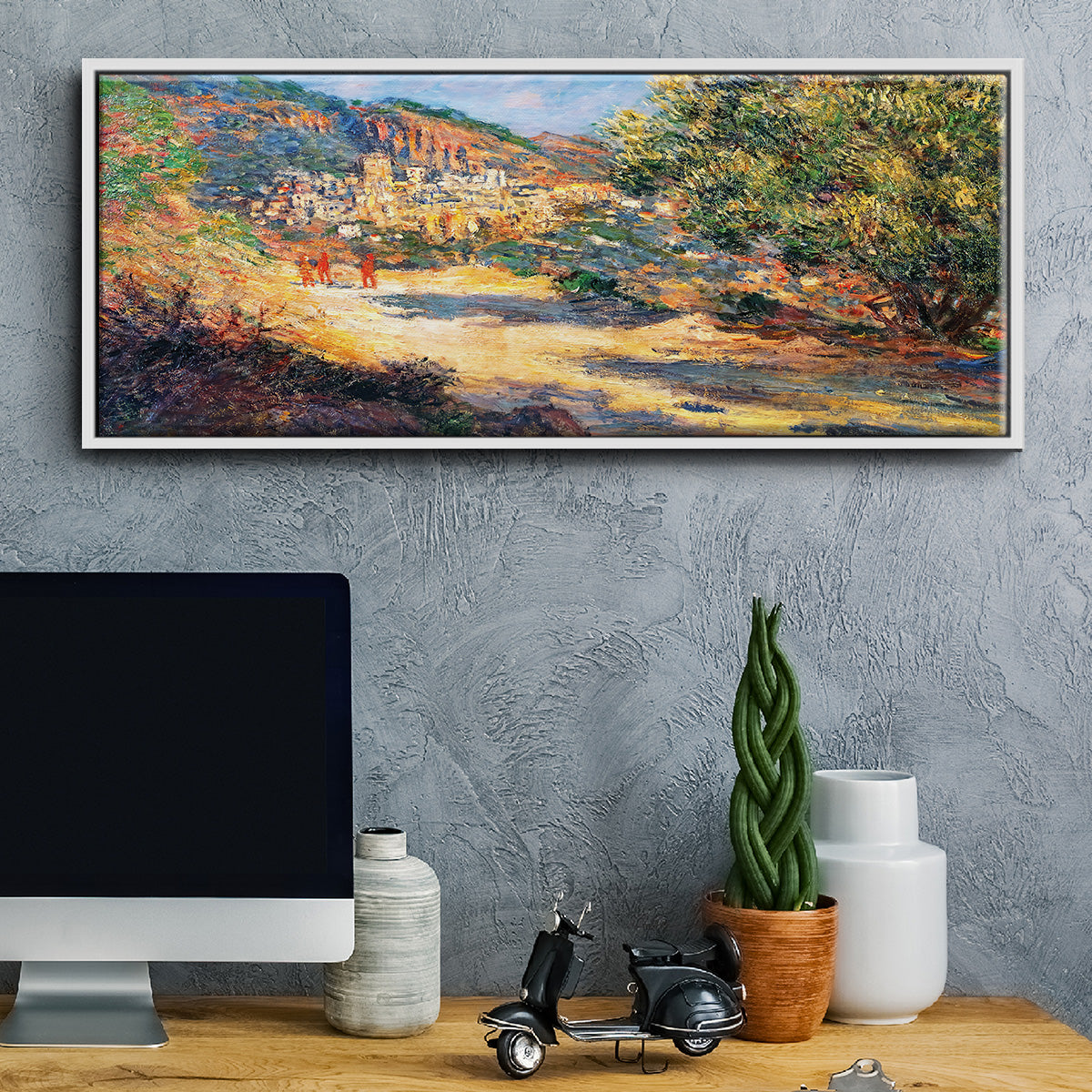 The Road to Monte Carlo, 1883 - Floater Framed Canvas Print