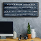 Navy Ocean - Floater Framed Canvas Print