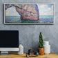 The Manneport at High Tide, 1885 - Floater Framed Canvas Print