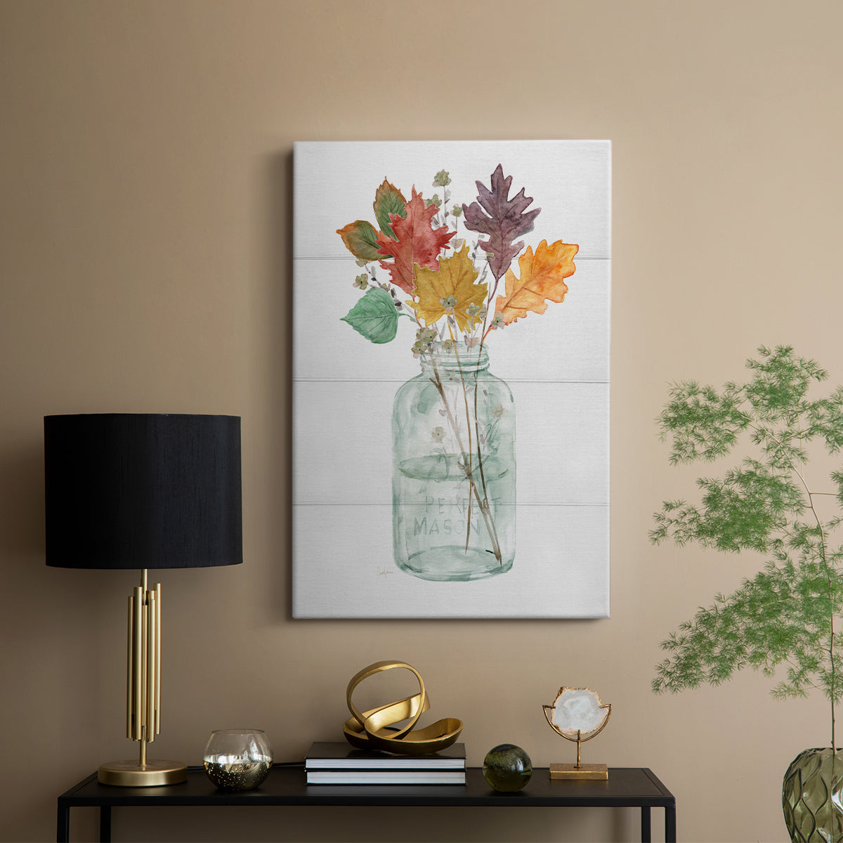 Harvest Home Leaves II - Canvas Art Print