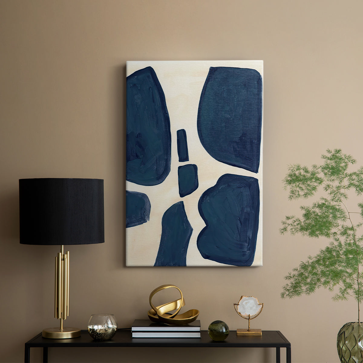 Blue Pieces II - Canvas Art Print