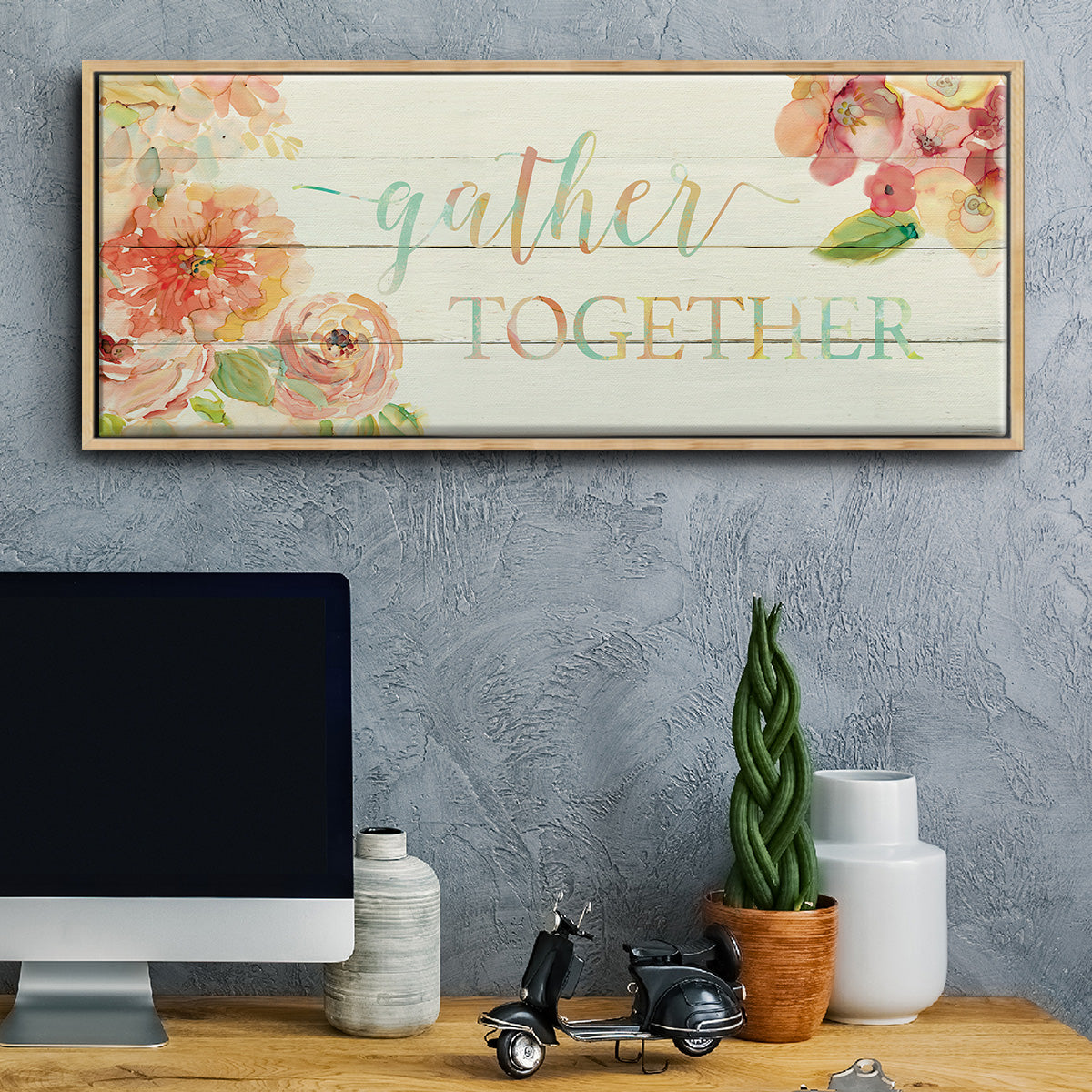 Gather Together - Floater Framed Canvas Print