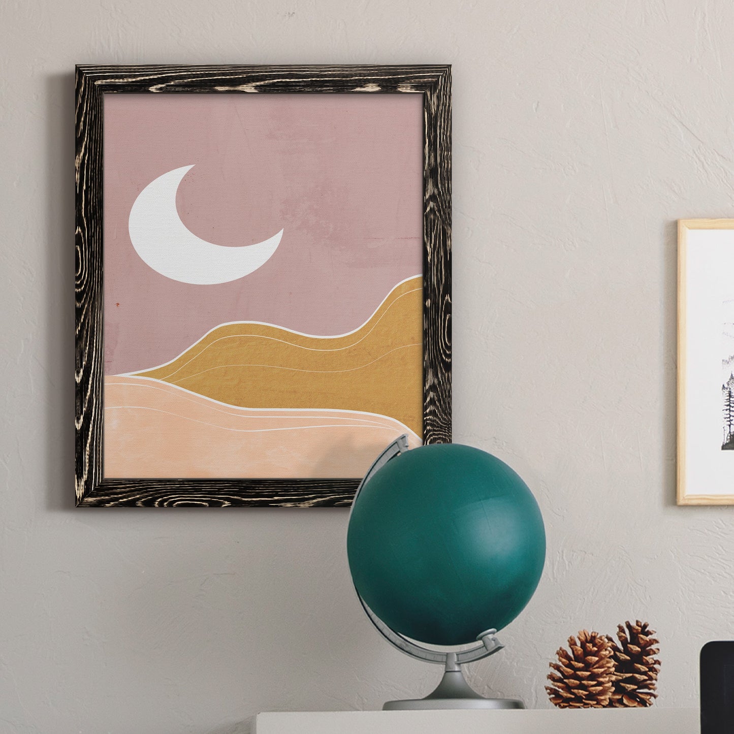 Sedona Moon - Barnwood Framed Canvas Print
