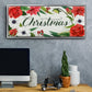Christmas Flora Wreath Collection D - Floater Framed Canvas Print