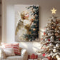 Warm Lantern Snow Serenade - Canvas Art Print