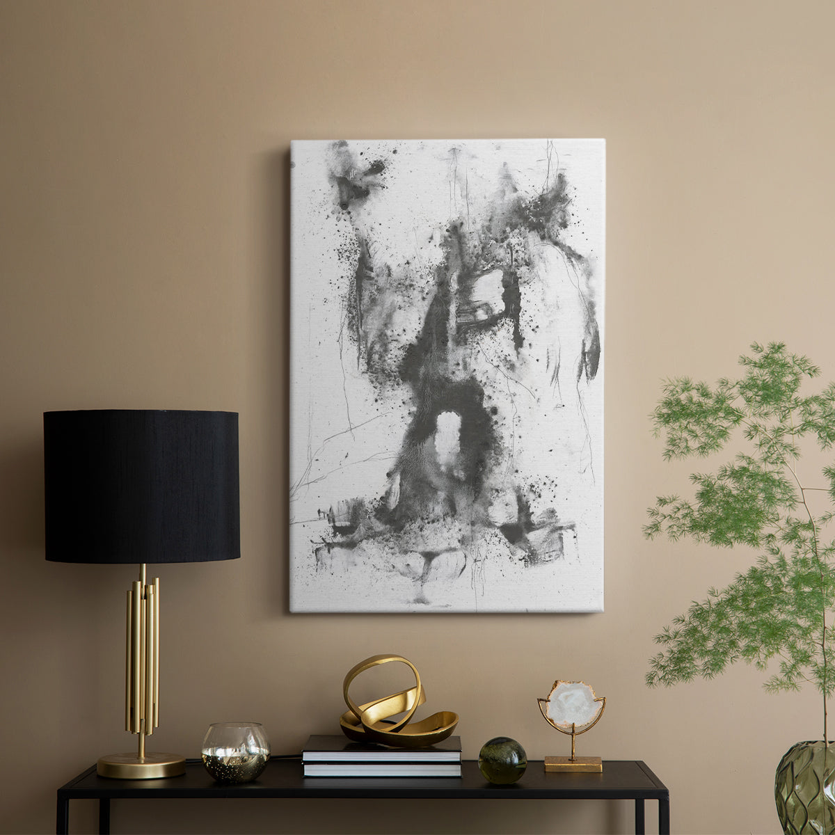 Graphite Abstract II - Canvas Art Print