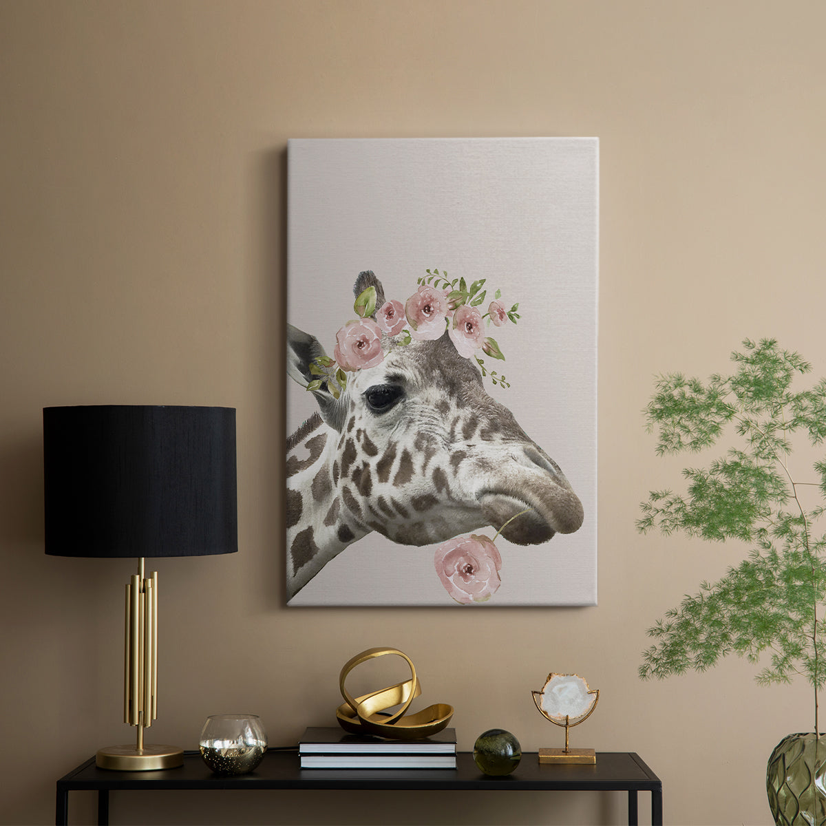 Peek A Boo Giraffe II - Canvas Art Print