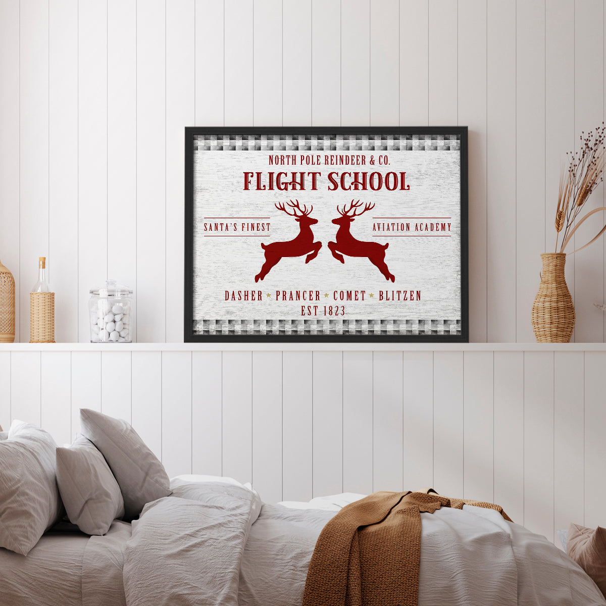 45162,north pole,reindeer,flight school,santa,aviation,academy,christmas,holiday,decor,sign,festive,winter,animals,training,elves,charming,playful,red,white,established,education,seasonal,holiday cheer,children,magic,snow,whimsical,creativity,tradition,art,celebrations,joy,spirit,unique,design,fun,imaginative,graphic,attraction,entertainment,character,Re-stickable,Landscape & Nature