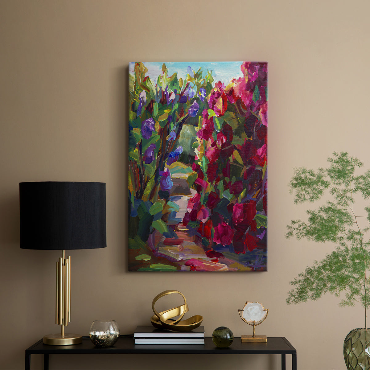 Lilacs & Rhodies - Canvas Art Print